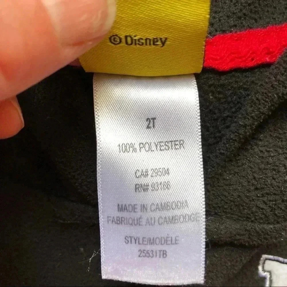 Mickey Mouse Footed Onesie Size 2T With Hood - Picture 10 of 16